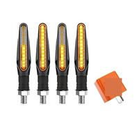 JKNONCBSG moto giro Indicadores Intermitentes Moto Luz Indicadores Direccionales Intermitente Ámbar 12 Luces Motocicleta
