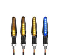 JKNONCBSG moto giro Indicadores Luces de señal giro para motocicleta, indicadores direccionales, luces flujo para intermitente 15 a 10 mm lámpara