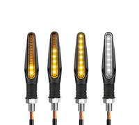 JKNONCBSG moto giro Indicadores Luces de señal giro para motocicleta, indicadores direccionales, luces flujo para intermitente 15 a 10 mm lámpara