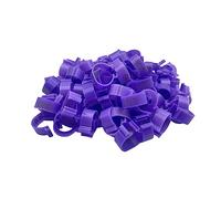 JKODE 100 Anillas de 20 mm for Patas de Aves de Corral: Anillos de identificación duraderos for Patos y gallinas(Purple)