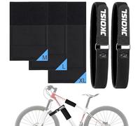 JKOISL Protector de Cuadro de Bicicleta 18 22 25CM+ Correas para Portabicicletas 65CM, Accesorios de protección para el Transporte de Bicicletas de Trekking y Todoterreno
