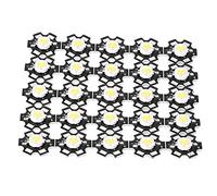 JKOKPMG 25 UNIDS 3W Alto Brillo LED Chip de Cuentas Fuente de Luz Bombilla de Foco para Tráfico Paisaje Publicidad Iluminación Interior Sustrato de Aluminio 1.9cm (30000-35000K)