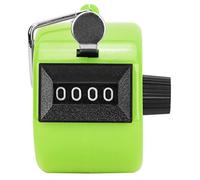 JKOKPMG Berm Contador Manual de 4 dígitos con Perilla de plástico, Herramienta de conteo Manual con Gancho para Accesorios Deportivos (Verde)