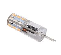 JKOKPMG Bombilla LED G4 24LED 2W 200LM Luz bipin no regulable Ahorro de energía Larga vida útil para lámpara de techo Material de silicona 3,7 cm 1 paquete (Blanco cálido)