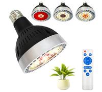 JKOKPMG Lámpara de Plantas,Luz de Crecimiento Plantas 19W,E27 Luz Plantas Interior,Grow Light con Temporizador 4/8/12H para Plantas de Interior (Una Cabeza)