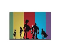 JKOSUERB Póster de anime de Teen Titans, 1 póster decorativo de lienzo para pared e imagen artística moderna para decoración de dormitorio familiar, 20 x 30 cm