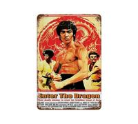 JKOSUERB Póster de la película Enter The Dragon para decoración de pared, póster de metal moderno, decoración de bar, 30 x 20 cm