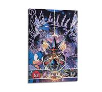 JKOSUERB Póster decorativo de Sonic The Hedgehog con diseño de videojuegos, lienzo para pared e impresión artística moderna para dormitorio familiar, 20 x 30 cm