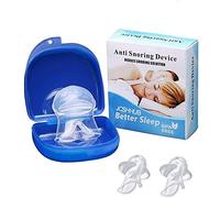 JKSM 2pcs Anti Ronquido Soluciones, retenedor de la Lengua Suave, Silicona Transparente Apnea del sueño Ayuda para Dormir Ayuda a Mejorar el sueño