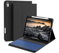 JKSML Funda de teclado para iPad de 10ª generación de 10.9 pulgadas 2022, retroiluminación de 7 colores, funda con teclado para iPad de 10 generación, teclado inalámbrico, soporte para lápices