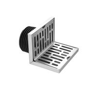 JKUHA Desagüe de Pared de Acero Inoxidable 304, a Prueba de Hojas, a Prueba de olores, terraza en la azotea, Drenaje de Piso de Esquina de balcón en Forma de L Lateral del Mismo Nivel(For 75 Pipe)