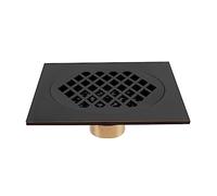 JKUHA Drenaje de Piso de Ducha Cuadrado de 5.9 Pulgadas, Drenaje de Ducha de Cobre con Cubierta de Drenaje de patrón Floral extraíble, colador de Cabello (Color : I)