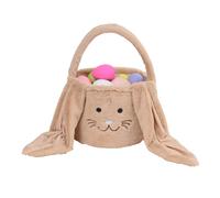 Jkxunf Plush Banny Banny Banny Bolsas para nios Castn de conejos con orejas largas y esponjosas lindas cacera de huevos Almacenamiento regalos de