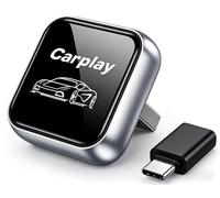 JKYYDS Adaptador Carplay Inalambrico 2026 Wireless Carplay Android Auto Mini Adaptador USB C Plug and Play para iPhone Android Conexion Automatica Rapida Diseno Delgado No Bloquea El Freno De Mano