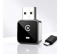 JKYYDS Adaptador Carplay Inalambrico 2026 Wireless Carplay Android Auto Mini Adaptador USB C Plug and Play para iPhone Android Conexion Automatica Rapida Diseno Delgado No Bloquea El Freno De Mano