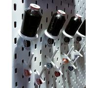 JL House 20 rollos de hilo de coser blanco - Soporte para hilo de coser para pared perforada IKEA SKÅDIS - Organizador de hilo para sala de costura - Organizador de hilo de coser - Fabricado en