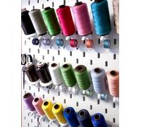 JL House 20 rollos de hilo de coser, color blanco, compatible con pared perforada IKEA SKÅDIS, organizador de hilo para sala de costura, organizador de hilos de costura, fabricado en Alemania