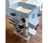 JL House. Kit de montaje para IKEA SKÅDIS - Soportes para fijación a RÅSKOG & NORRÅKER (lateral/delantero), PETG, Blanco