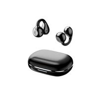 JL&MI Auriculares inalámbricos Bluetooth 5.4 con reproducción de 16 horas, diseño ultraligero de oreja abierta, graves mejorados y sonido espacial para correr, entrenar, desplazarse (negro)