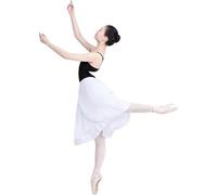JL&RC Falda de ballet para mujer, de gasa, transparente, para verano, playa, baile, disfraz, Blanco, Talla única