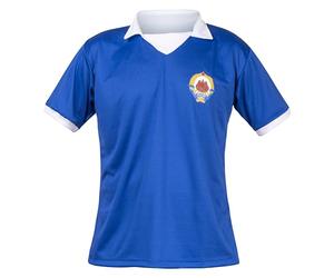 JL Sport Camiseta de Fútbol de Yugoslavia Azul Deporte Hinchas Equipo Nacional Retro Vintage M