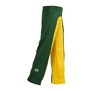 JL Sport Pantalones Auténticos Brasileños Capoeira Artes Marciales Hombres (Verde Y Amarillo) - XL
