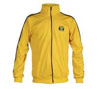 JL Sport Sudadera unisex con cremallera y cremallera de la bandera de Jamaica, amarillo, XXL