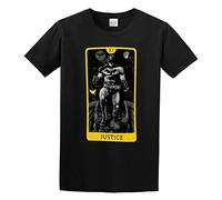 Jl Tarot - Justice Men's T-Shirt Unisex Black Cotton Print tee Shirts XXL