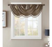 JLA Home INC Madison Park Elena - Cenefa con Bolsillo para Barra, cenefas de Seda sintética para Ventana, 38 x 46 Pulgadas, Bronce