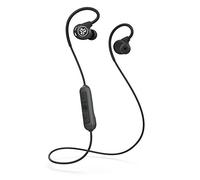 JLab Audio Fit Sport 3 Auriculares Inalambricos Bluetooth Con Ganchos Flexibles Para Los Oídos Del Alambre De Memoria, Resistencia Al Sudor Ip55, Aislamiento De Ruido Y Sonido Eq3 Personalizado Negro