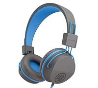 JLab Audio jbuddies Studio volumen seguro, plegable, Kids auriculares de diadema con micrófono, color gris/azul