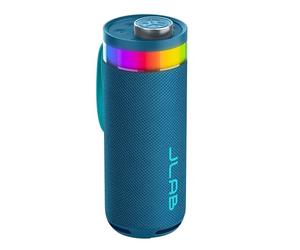 JLab Go Party Altavoz Bluetooth Portátil con 16H+ de Autonomía - Altavoz Inalámbrico 10W para Exterior y Viajes con Luces RGB y Sonido Lab Quality, Resistente al Agua IP56, Azul Marino