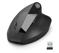 JLab JBuds Ergonomic Ratón Vertical - Bluetooth o USB, Recargable | Ratón Bluetooth Multi Dispositivo, Ergonómico Vertical de Tamaño Completo Recargable Inalámbrico para Portátil