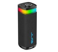 JLab JBuds Party Altavoz Bluetooth Portátil con 12+ Horas de reproducción - Altavoz Inalámbrico 30W para Exteriores y Viajes con Luces RGB y Audio Potente, Resistente al Agua IP56, Negro