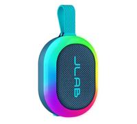 JLab Pop Party Altavoz Bluetooth UltraportáTil Pequeño con 8H+ de Autonomía - Altavoz Inalámbrico de 5W para Exteriores y Viajes con Luces RGB, Audio Potente, Resistente al Agua IP55, Azul Marino
