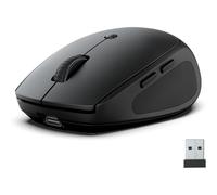 JLab Ratón Inalámbrico GO Charge - Bluetooth o USB, Recargable | Conexión Mediante Bluetooth o Receptor USB, ergonómico multidispositivo, Compatible con Ordenador/portátil/móvil/Tableta