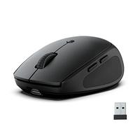 JLab Ratón Inalámbrico GO Charge - Conexión Mediante Bluetooth o Receptor USB, ergonómico multidispositivo, Compatible con Ordenador/portátil/móvil/Tableta, Recargable, diseño de Viaje