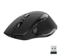 JLab Ratón Inalámbrico JBuds - Bluetooth o USB, Ergonómico Recargable | Conexión Bluetooth o Receptor USB, Multidispositivo, Compatible con Ordenador/portátil/Tableta/PC/Windows/Mac
