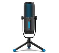 JLab Talk Pro Microfono Pc Plug and Play, Resolución de Calidad Profesional - Microfono USB con 4 Modos de Patrón Direccional - 2 Microfono Condensador, para Streaming, Pc Gaming, Grabación