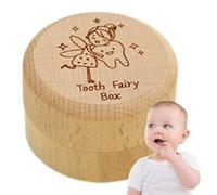 jlceh Caja de recuerdos de dientes, Caja de hada de los dientes,Caja de madera para recuerdos de bebé para dientes - Caja de almacenamiento regalo para cumpleaños baby shower, regalos de hadas para
