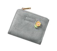jlceh Cartera pequeña para mujer, billetera, tarjetero, tarjetero, monedero, organizador con ventana de identificación para tarjetas de identificación, objetos pequeños, Gray, Refer to description,