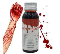 jlceh Sangre de Halloween, Sangre de escenario - Sangre falsa de 100 ml para maquillaje de Halloween,Salpicadura de sangre falsa lavable, sangre artificial, maquillaje de sangre zombie para ropa,