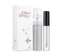 jlceh Spray de purpurina para el cuerpo,Spray de purpurina corporal - Spray brillante para el cabello | Spray de brillo para el cuerpo y el cabello, spray para el cabello con brillo de moda para un