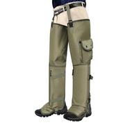 JLDTOP Polainas de serpiente, chaparreras de serpiente para hombres y mujeres, protectores de serpiente impermeables, protección ajustable para piernas, Verde, talla unica