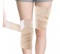 JLFDLLYYZQ 2 Piezas 200CM Muslera CompresióN, Venda Compresiva Pierna, Duradero Vendaje Deportivo, Venda Elastica Para Compresion Piernas, Rodillas Y Tobillos, Beige