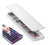 Jlkegfdf Kit de limpieza de teclado, reposamuñecas ergonómico para teclado, kit de limpieza ergonómico antideslizante para dispositivos, computadora doméstica, puerto de carga, lente, limpieza de