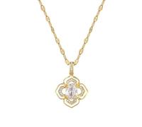 JLKJNCXZC Cla ic Geometric Flower Light Luxury Necklace able White Tamen Ver atile Wedding Collar Chain