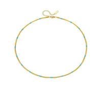 JLKJNCXZC collar de cadena plano desnudo de tainle teel para mujeres Gargantillas de nueva tendencia sin desvanecimiento