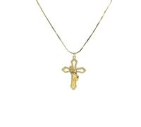 JLKJNCXZC Jesús Cruz Collar Colgante de Manos Orantes para Mujeres Cadenas de Acero Inoxidable Color S Christian