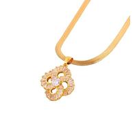 JLKJNCXZC of Twisted Classic Four-leaf Clover Pendant Necklace Gives Women A Light Luxury Niche Design